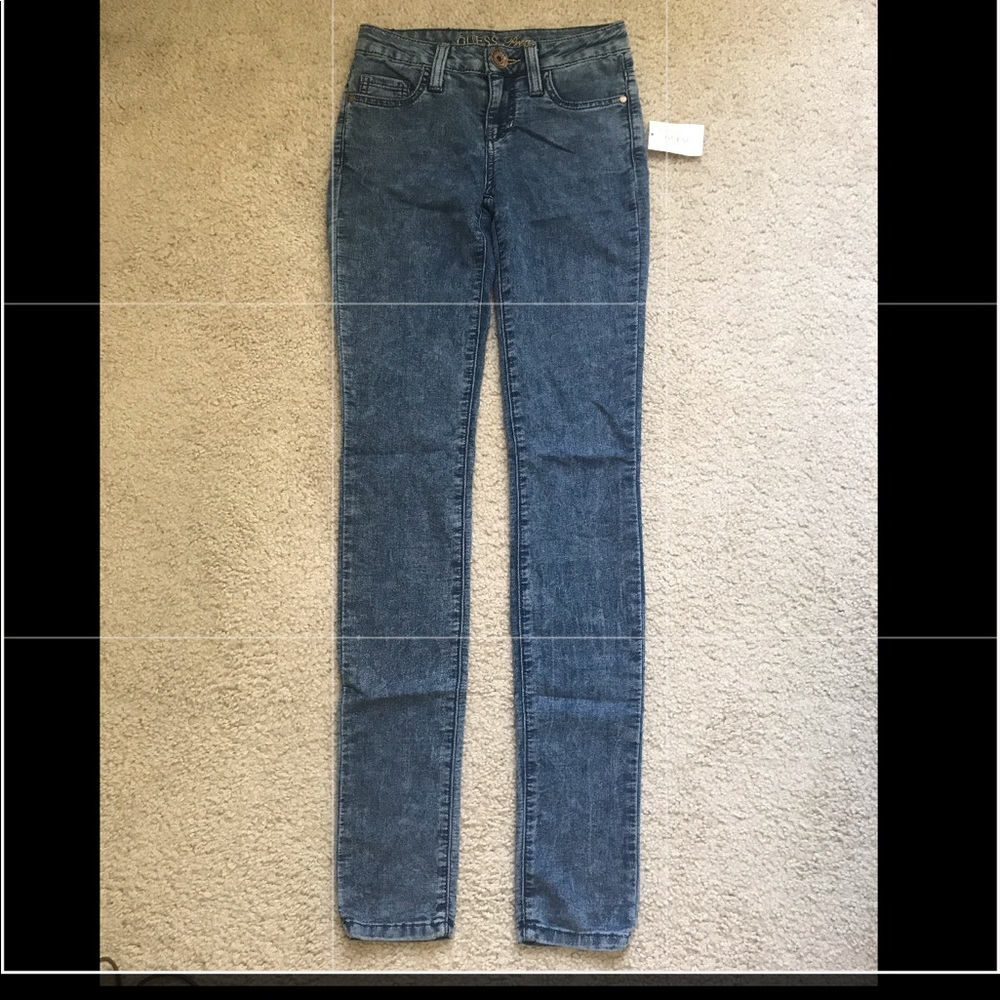 NWT GUESS SKINNY JEANS STRETCH BLUE SIZE 25